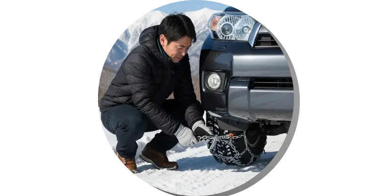 ☑︎タイヤチェーンの取り付けに不安